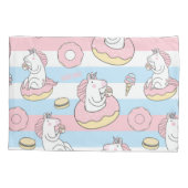 Einhorn-Muster Kissenbezug (Rückseite-Links)