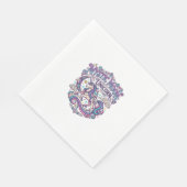 Einhorn Mystisch Mond Einhorn Farbige Serviette (Ecke)