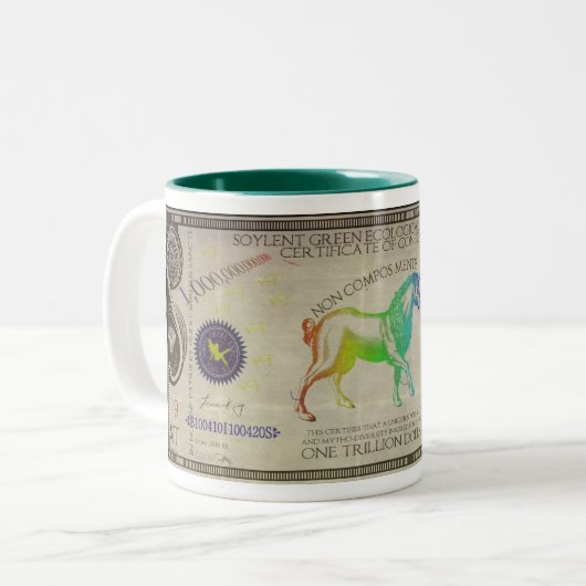 Einhorn MythoDiversity Zweifarbige Tasse (Vorderseite Links)