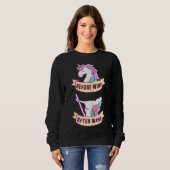 Einhorn nach dem Party Sweatshirt (Vorne ganz)