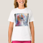 Einhorn Nah T-Shirt (Vorderseite)