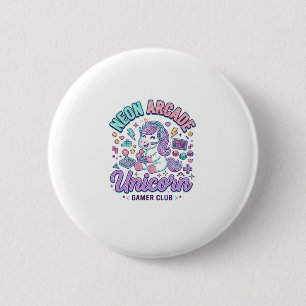 Einhorn Neon Arcade Einhorn Retro-Stil Produkt Gr Button
