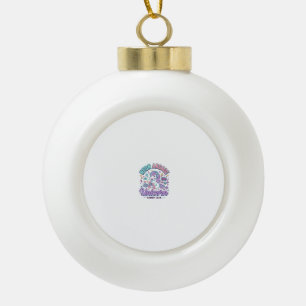 Einhorn Neon Arcade Einhorn Retro-Stil Produkt Gr Keramik Kugel-Ornament