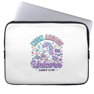 Einhorn Neon Arcade Einhorn Retro-Stil Produkt Gr Laptopschutzhülle