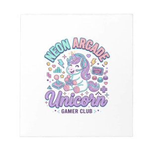 Einhorn Neon Arcade Einhorn Retro-Stil Produkt Gr Notizblock