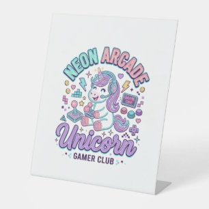 Einhorn Neon Arcade Einhorn Retro-Stil Produkt Gr Sockelschild