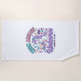 Einhorn Neon Arcade Einhorn Retro-Stil Produkt Gr Strandtuch