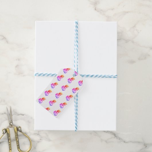 Einhorn Neon Geschenkanhänger (Mit Garn)
