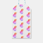 Einhorn Neon Geschenkanhänger (Vorderseite)