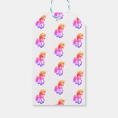 Einhorn Neon Geschenkanhänger (Rückseite)