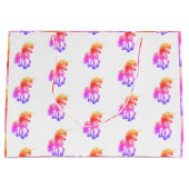 Einhorn-Neon-Geschenktasche Große Geschenktüte (Vorderseite)