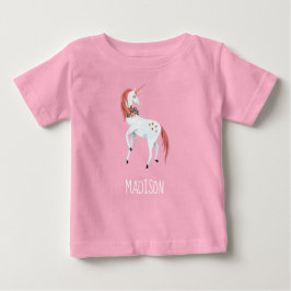 Einhorn-niedliche Kindermädchen Baby T-shirt