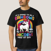 Einhorn Niedliche Whimsical Funny Rainbows und Ein T-Shirt (Vorderseite)