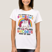 Einhorn Niedliche Whimsical Funny Rainbows und Ein T-Shirt (Vorderseite)