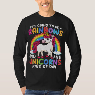 Einhorn Niedliche Whimsical Funny Rainbows und Ein T-Shirt