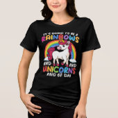 Einhorn Niedliche Whimsical Funny Rainbows und Ein Tri-Blend Shirt (Vorderseite)