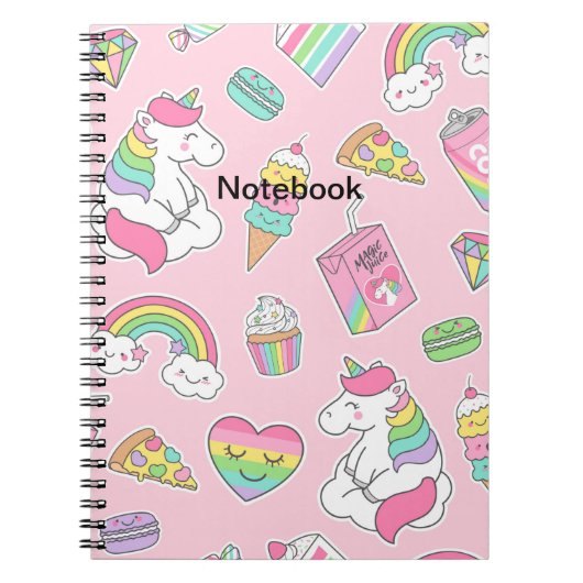 Einhorn-Notebook Notizblock (Vorderseite)