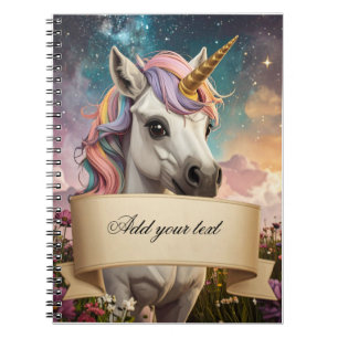 Einhorn-Notizbuch für Kinder mit Personalisierung  Notizblock