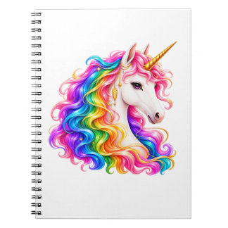 Einhorn-Notizbuch mit Regenbogen Notizblock