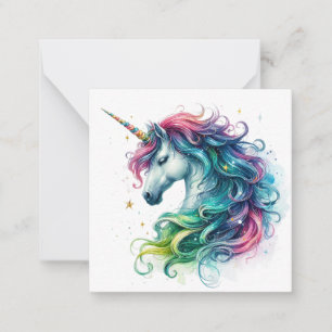 Einhorn Notizkarte Mitteilungskarte