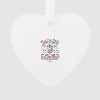 Einhorn Nur ein Mädchen das Einhörner liebt Weißer Ornament