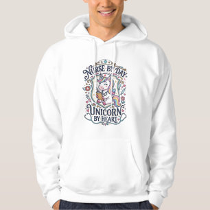 Einhorn-Nurse bei Tag Einhorn von Herzen Weißer Hi Hoodie