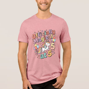 Einhorn offiziell magisch bei 5 wunderlichen weiße Tri-Blend shirt