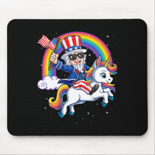 Einhorn Onkel Sam 4. Juli Mericorn Männer Frauen U Mousepad