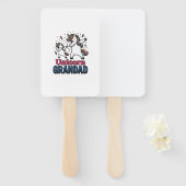 Einhorn-Opa Vintage-Stickerei-Shirt-Design_1 Fächer (Vorne und Hinten)