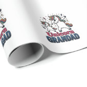 Einhorn-Opa Vintage-Stickerei-Shirt-Design_1 Geschenkpapier (Rolleneckpunkt)