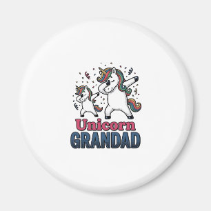 Einhorn-Opa Vintage-Stickerei-Shirt-Design_1 Magnet