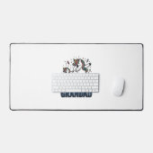 Einhorn-Opa Vintage-Stickerei-Shirt-Design_1 Schreibtischunterlage (Tastatur & Maus)