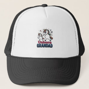 Einhorn-Opa Vintage-Stickerei-Shirt-Design_1 Truckerkappe