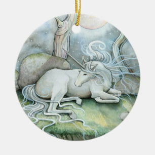 Einhorn-Ornament Ort des Friedens Keramik Ornament