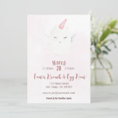 Einhorn Ostereier Brunch & Eierjagd Einladung (Stehend Vorderseite)