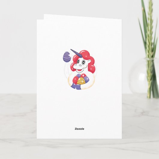 Einhorn, Ostern Karte (Rückseite)