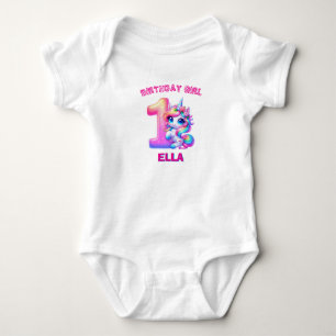 Einhorn-Outfit für das 1. Geburtstagsmädchen mit i Baby Strampler