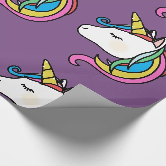 Einhorn-Packpapier Geschenkpapier (Ecke)