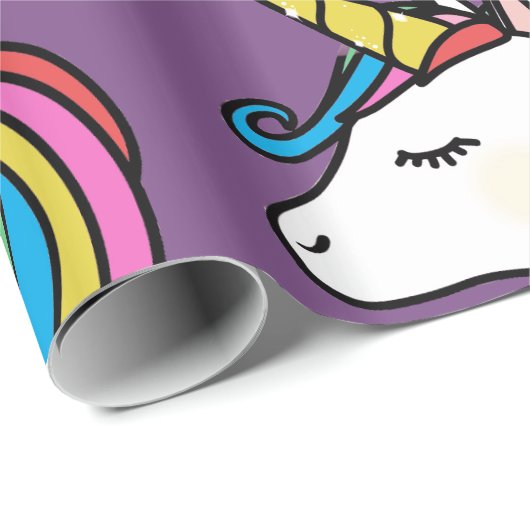 Einhorn-Packpapier Geschenkpapier (Rolleneckpunkt)