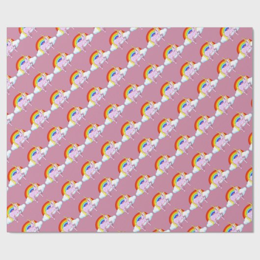 Einhorn-Packpapier Geschenkpapier (Flach)