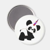 Einhorn Panda. Pandacorn Magnet (Vorderseite/Rückseite)