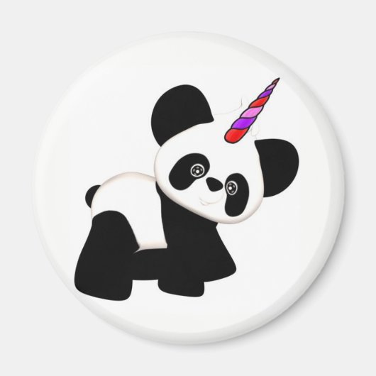 Einhorn Panda. Pandacorn Magnet (Vorne)