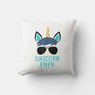 Einhorn-Papa-T-Shirt Lustiges Vatertagsgeschenk Kissen