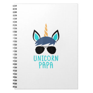 Einhorn-Papa-T-Shirt Lustiges Vatertagsgeschenk Notizblock
