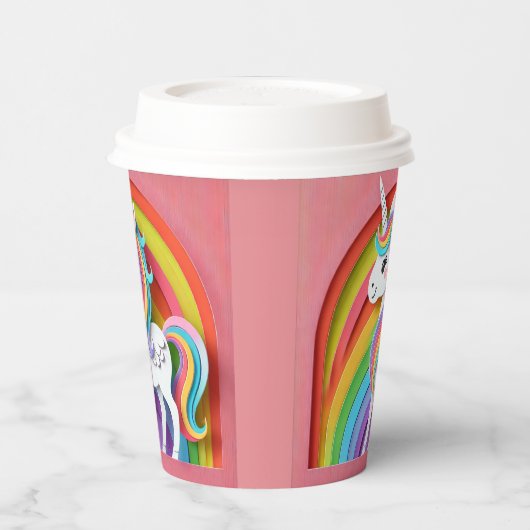 Einhorn Pappbecher (Links)