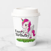 Einhorn Pappbecher (Rückseite)