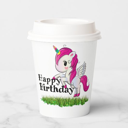 Einhorn Pappbecher (Rückseite)