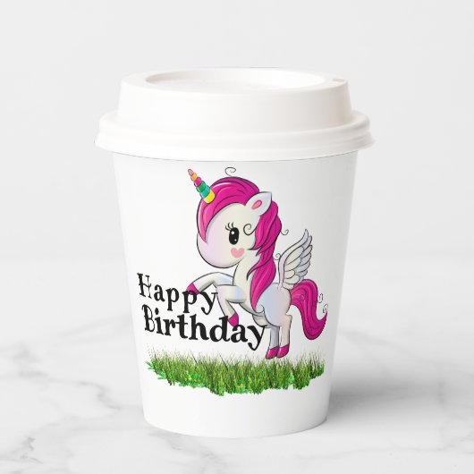 Einhorn Pappbecher (Vorderseite)