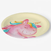 Einhorn Pappteller (Schrägansicht)