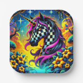 Einhorn Pappteller (Vorderseite)